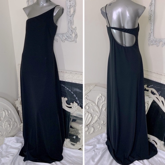 Rachel Kaye Black Maxi Halter Dress - Picture 1 of 9